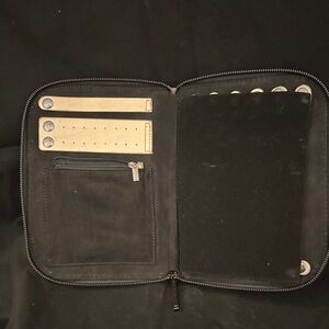 H by Halston Black and Tan Toiletry Bag